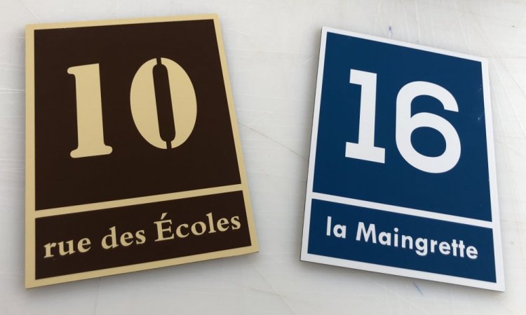 signalétique adressage numéros de maison